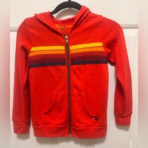 Aviator Nation Kids 5 Stripe Hoodie Size 8